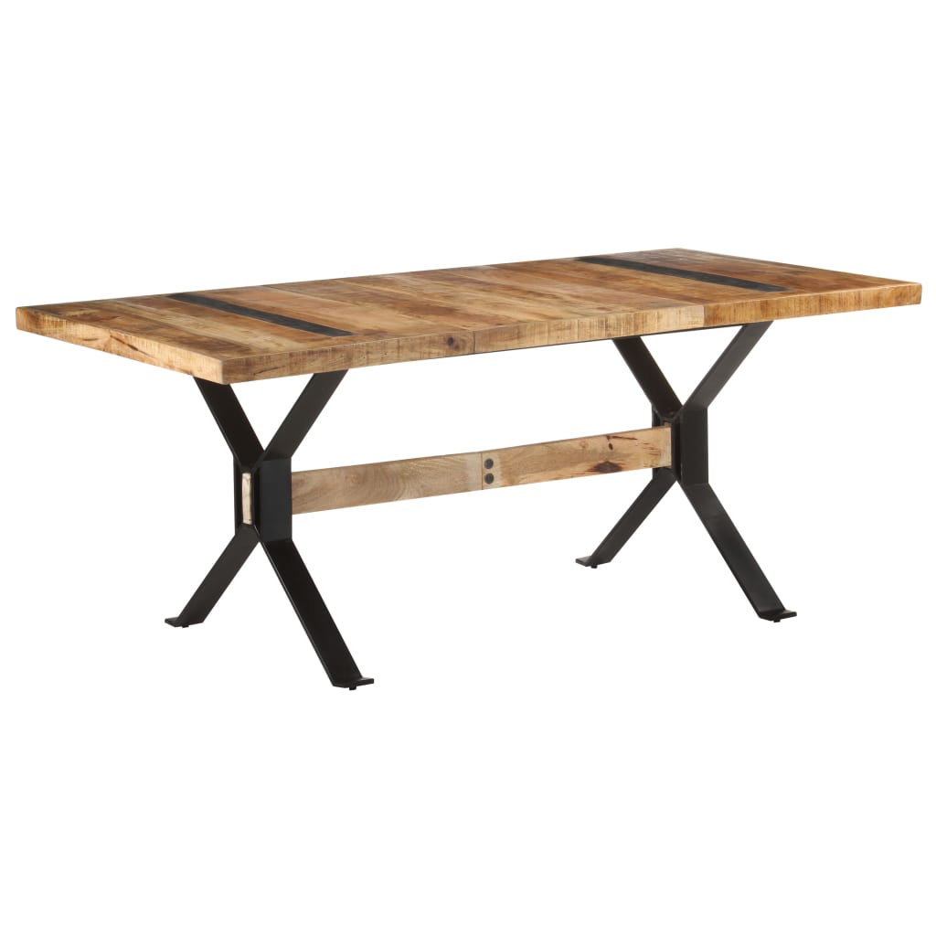 vidaXL Τραπεζαρία 180 x 90 x 76 εκ. από Ακατέργαστο Ξύλο Μάνγκο