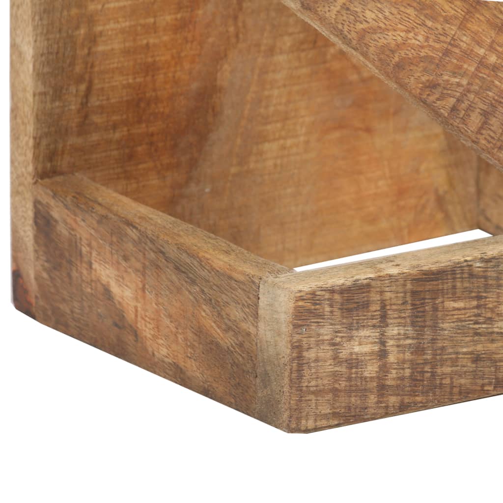 vidaXL Ραφιέρα / Σταντ Κρασιών για 5 Φιάλες από Μασίφ Ξύλο Μάνγκο