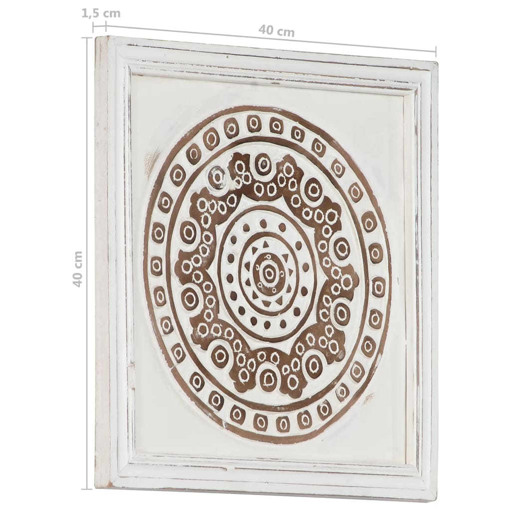 vidaXL Πάνελ Τοίχου Σκαλιστά Χειροποίητα 2 τεμ. 40x40x1,5 εκ. MDF