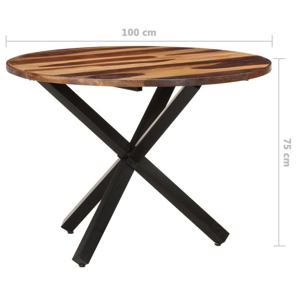 vidaXL Τραπεζαρία 100 x 100 x 75 εκ. Ξύλο Ακακίας & Μελί Φινίρισμα