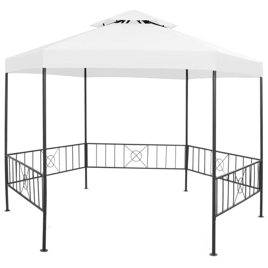 vidaXL Κιόσκι Κήπου Λευκό 323 x 275 x 265 εκ. 180 γρ./μ²