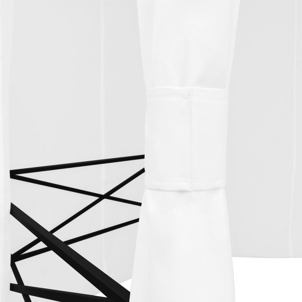 vidaXL Κιόσκι Κήπου με Κουρτίνες Λευκό 360 x 312 x 265 εκ. 180 γρ/μ²