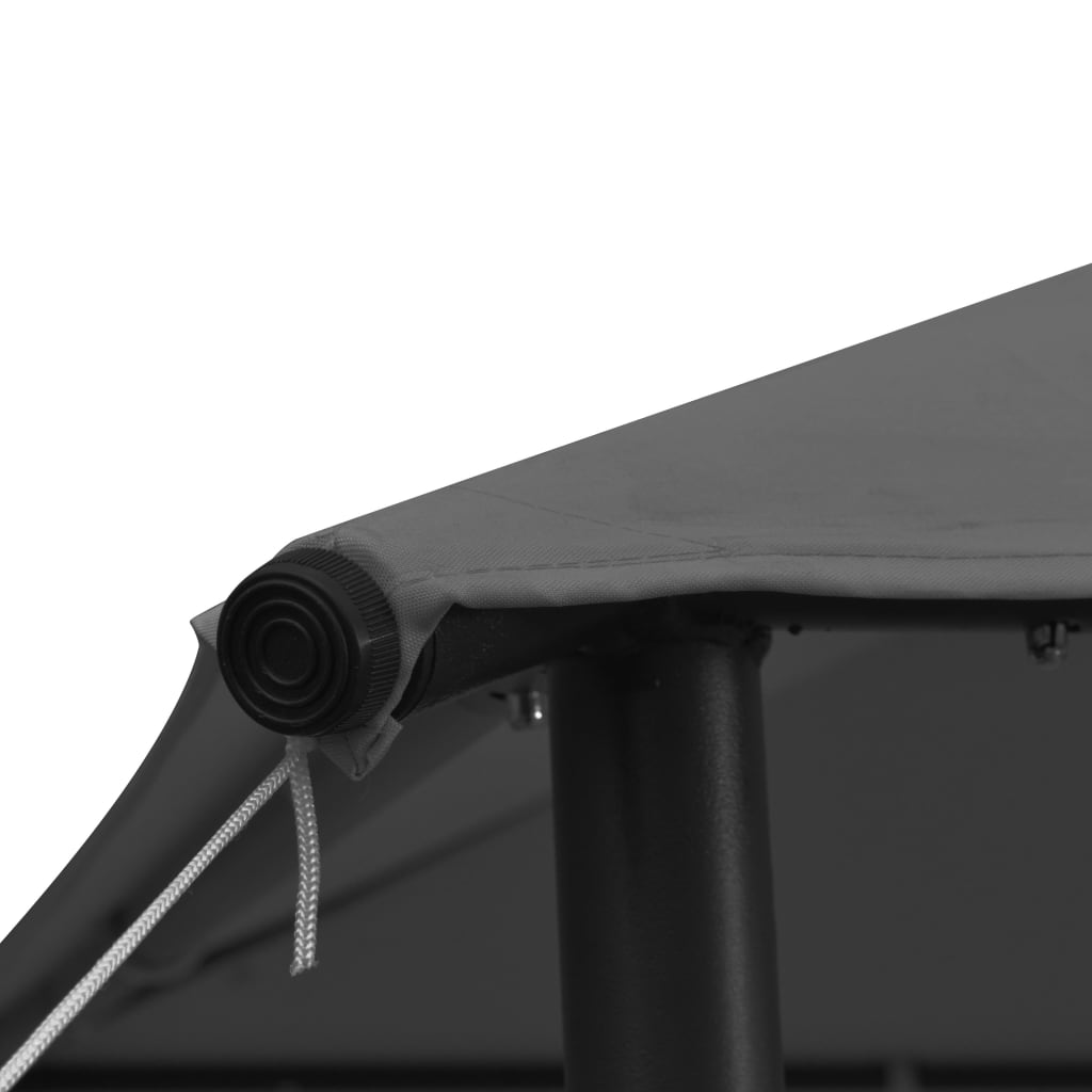 vidaXL Κιόσκι Ανθρακί 3 x 3 μ. από Ύφασμα και Ατσάλι 180 γρ./μ²