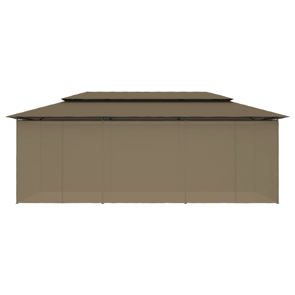 vidaXL Κιόσκι με Κουρτίνες Taupe 600 x 298 x 270 εκ. 180 γρ./μ²