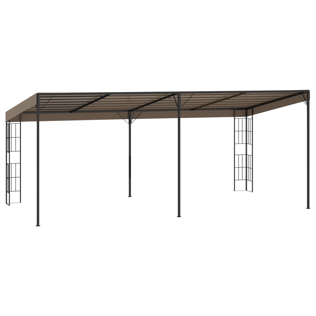 vidaXL Κιόσκι Επιτοίχιο Taupe 6 x 3 μ. Υφασμάτινο