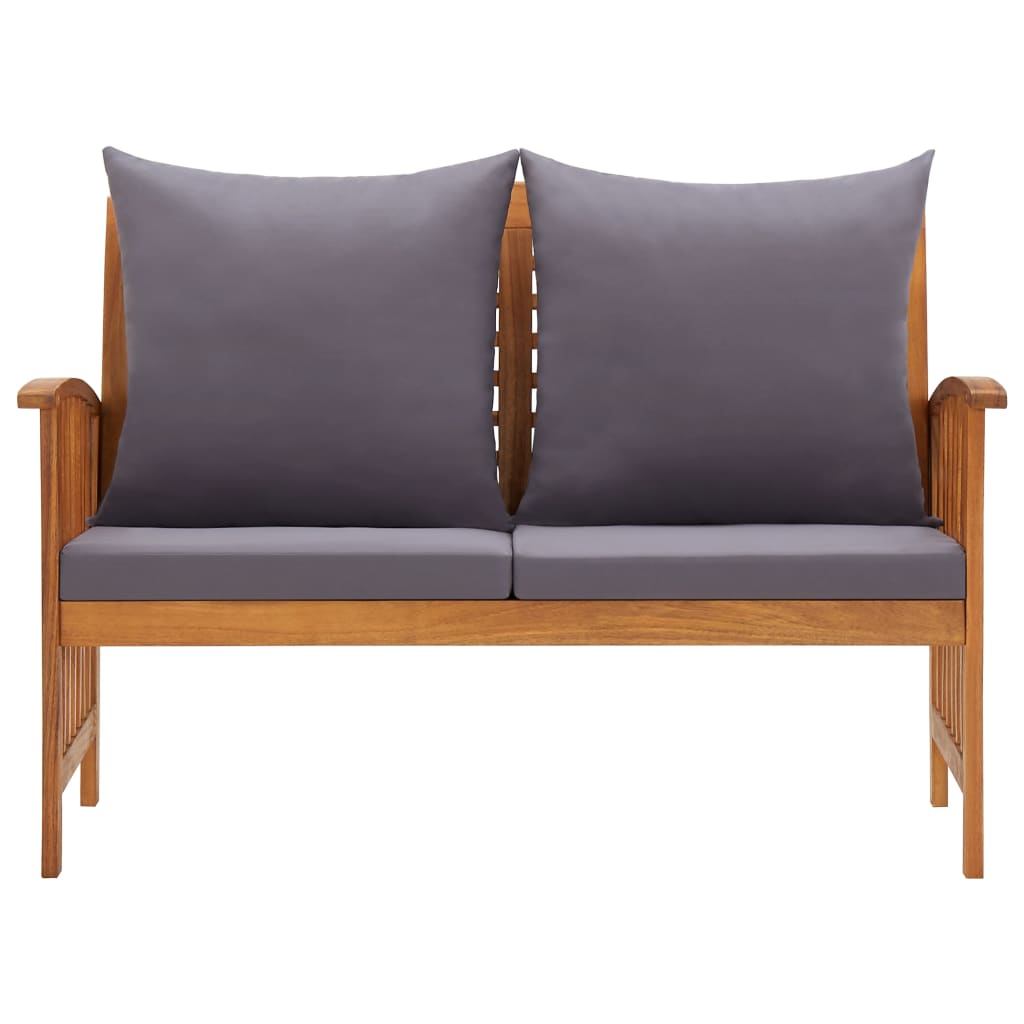 vidaXL Παγκάκι Κήπου 119 εκ. από Μασίφ Ξύλο Ακακίας με Μαξιλάρια