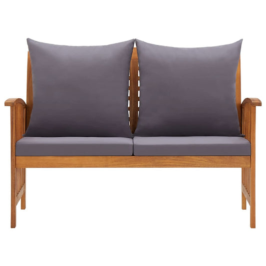 vidaXL Παγκάκι Κήπου 119 εκ. από Μασίφ Ξύλο Ακακίας με Μαξιλάρια