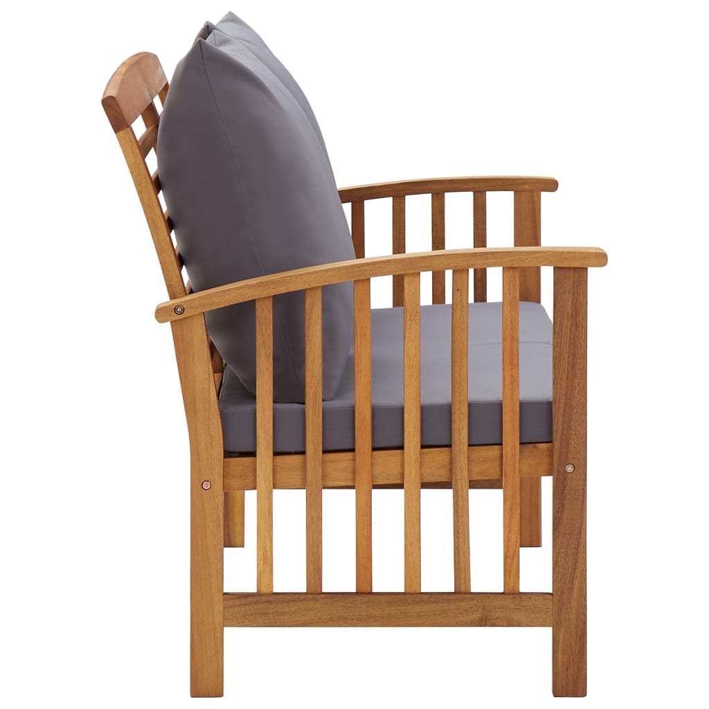 vidaXL Παγκάκι Κήπου 119 εκ. από Μασίφ Ξύλο Ακακίας με Μαξιλάρια