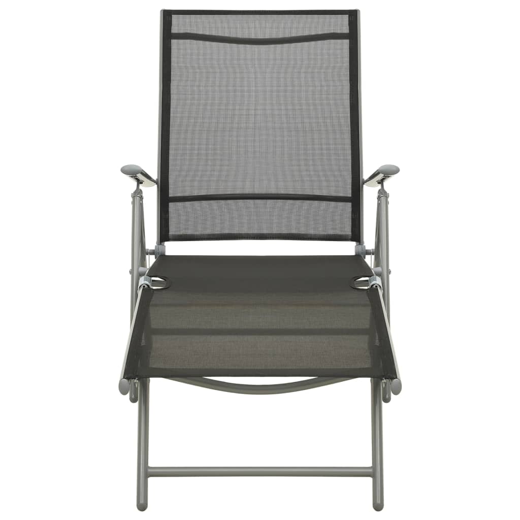 vidaXL Σαλόνι Κήπου 3 Τεμαχίων Ασημί από Textilene / Αλουμίνιο