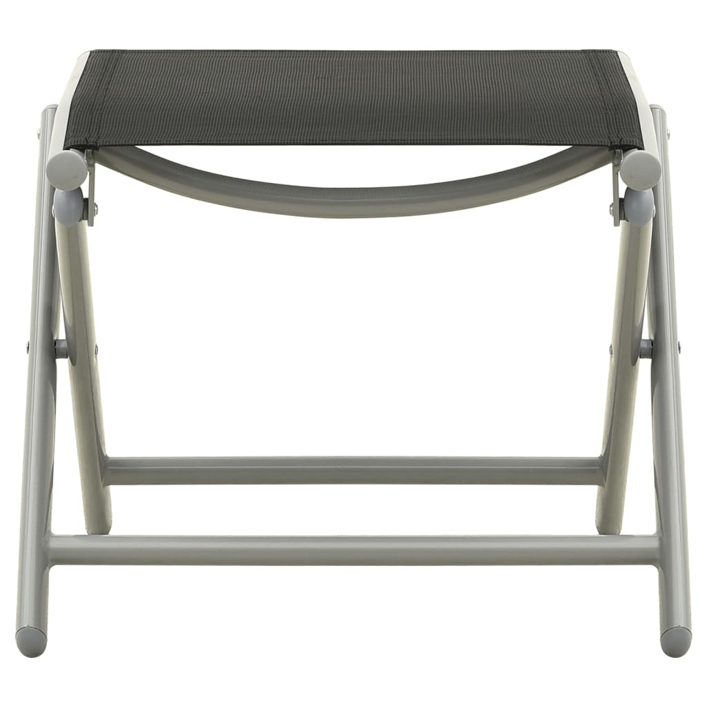 vidaXL Σαλόνι Κήπου 3 Τεμαχίων Ασημί από Textilene / Αλουμίνιο