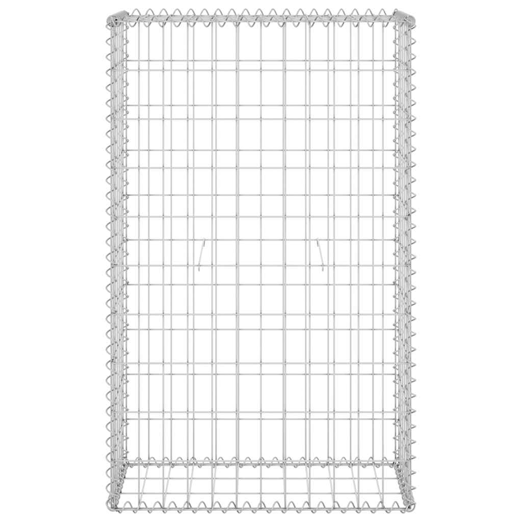 vidaXL Συρματοκιβώτιο Τοίχος 60x30x100 εκ. Γαλβαν. Χάλυβας + Καλύμματα