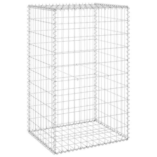 vidaXL Συρματοκιβώτιο Τοίχος 60x50x100 εκ. Γαλβαν. Χάλυβας + Καλύμματα