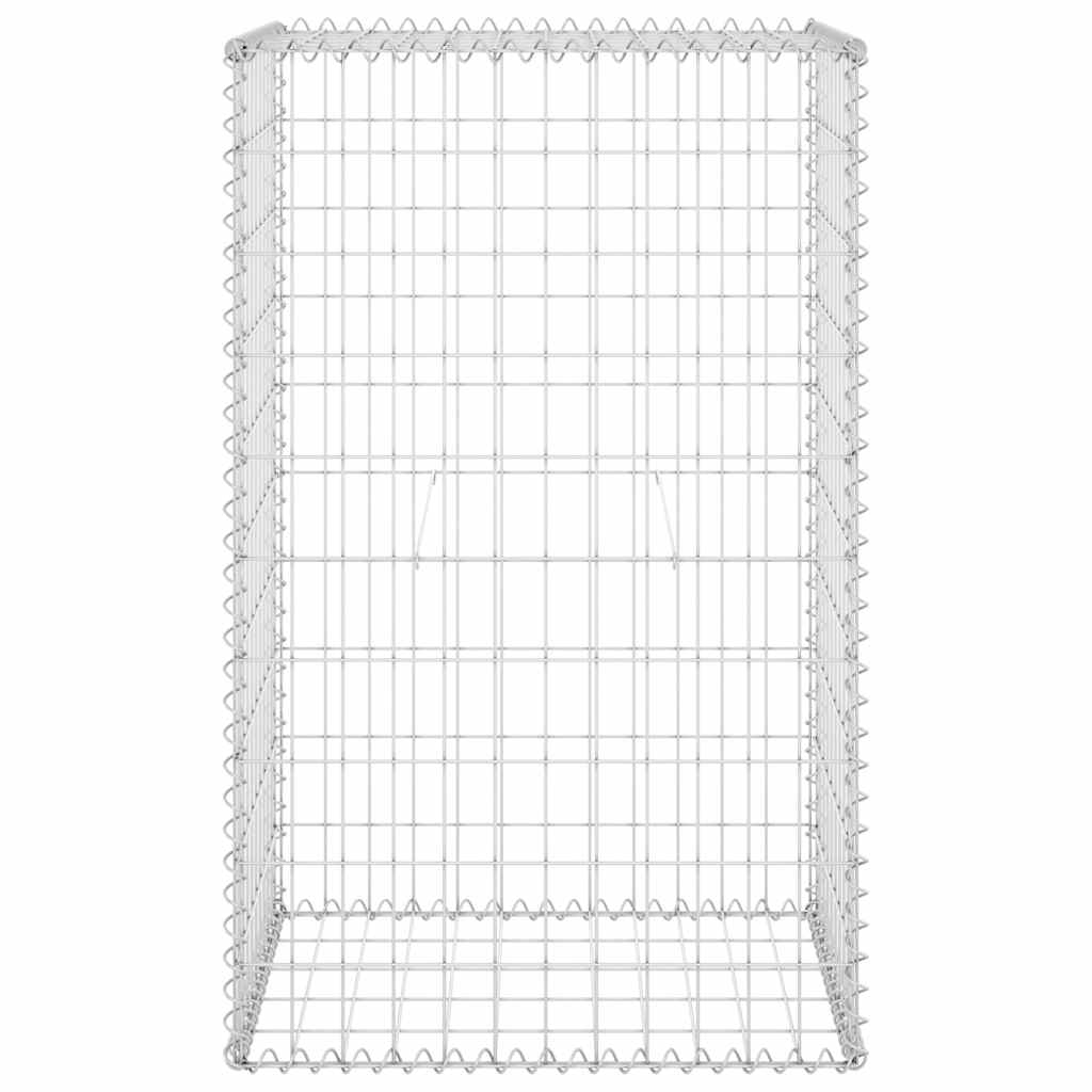 vidaXL Συρματοκιβώτιο Τοίχος 60x50x100 εκ. Γαλβαν. Χάλυβας + Καλύμματα