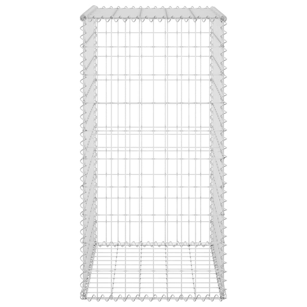 vidaXL Συρματοκιβώτιο Τοίχος 60x50x100 εκ. Γαλβαν. Χάλυβας + Καλύμματα