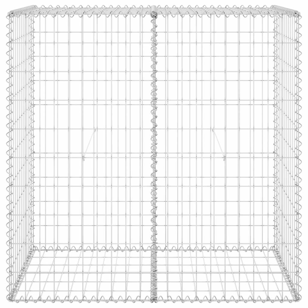 vidaXL Συρματοκιβώτιο Τοίχος 100x60x100 εκ. Γαλβαν.Χάλυβας + Καλύμματα