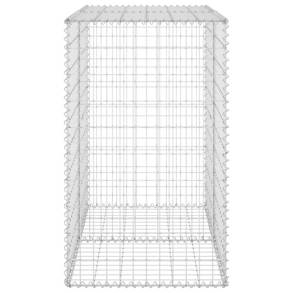 vidaXL Συρματοκιβώτιο Τοίχος 100x60x100 εκ. Γαλβαν.Χάλυβας + Καλύμματα