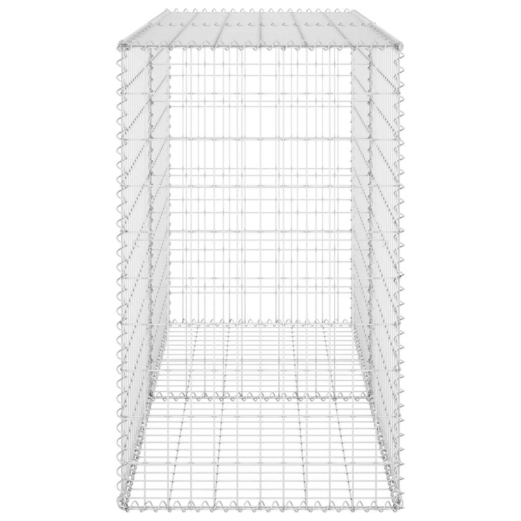 vidaXL Συρματοκιβώτιο Τοίχος 150x60x100 εκ. Γαλβαν.Χάλυβας + Καλύμματα