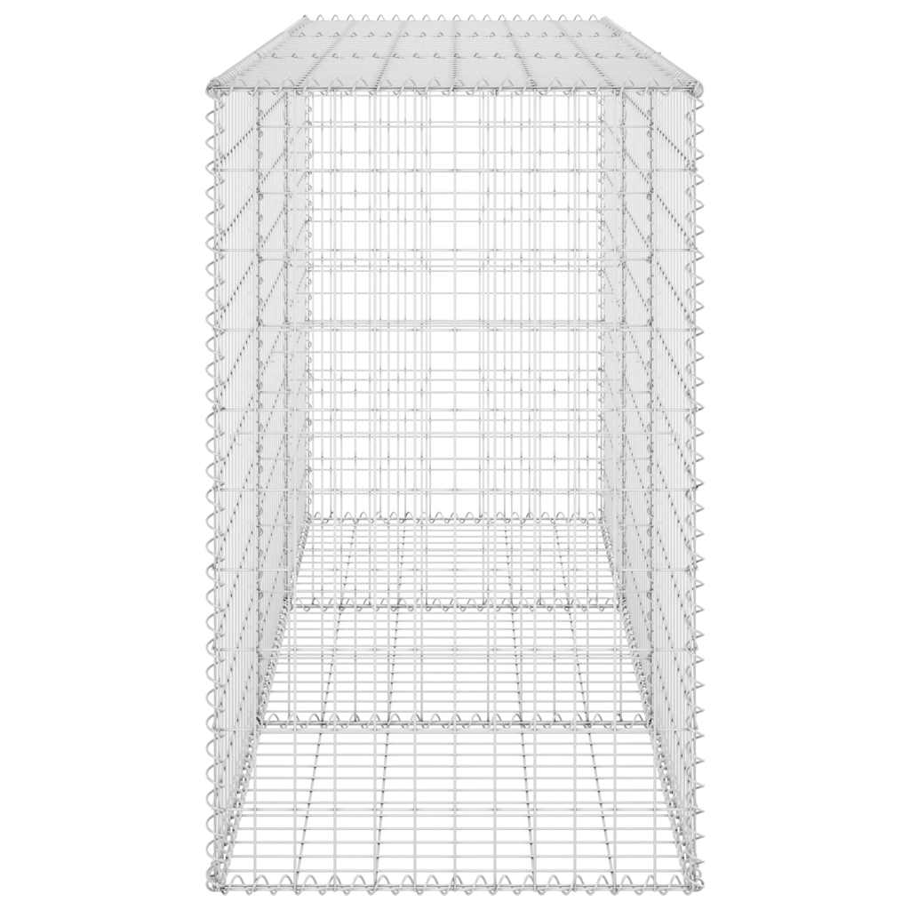vidaXL Συρματοκιβώτιο Τοίχος 200x60x100 εκ. Γαλβαν.Χάλυβας + Καλύμματα