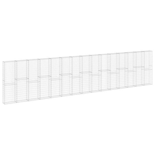 vidaXL Συρματοκιβώτιο Τοίχος 900x30x200 εκ. Γαλβαν.Χάλυβας + Καλύμματα