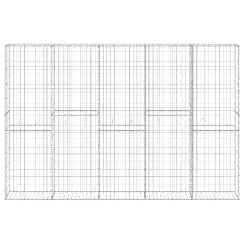 vidaXL Συρματοκιβώτιο Τοίχος 300x30x200 εκ. Γαλβαν.Χάλυβας + Καλύμματα
