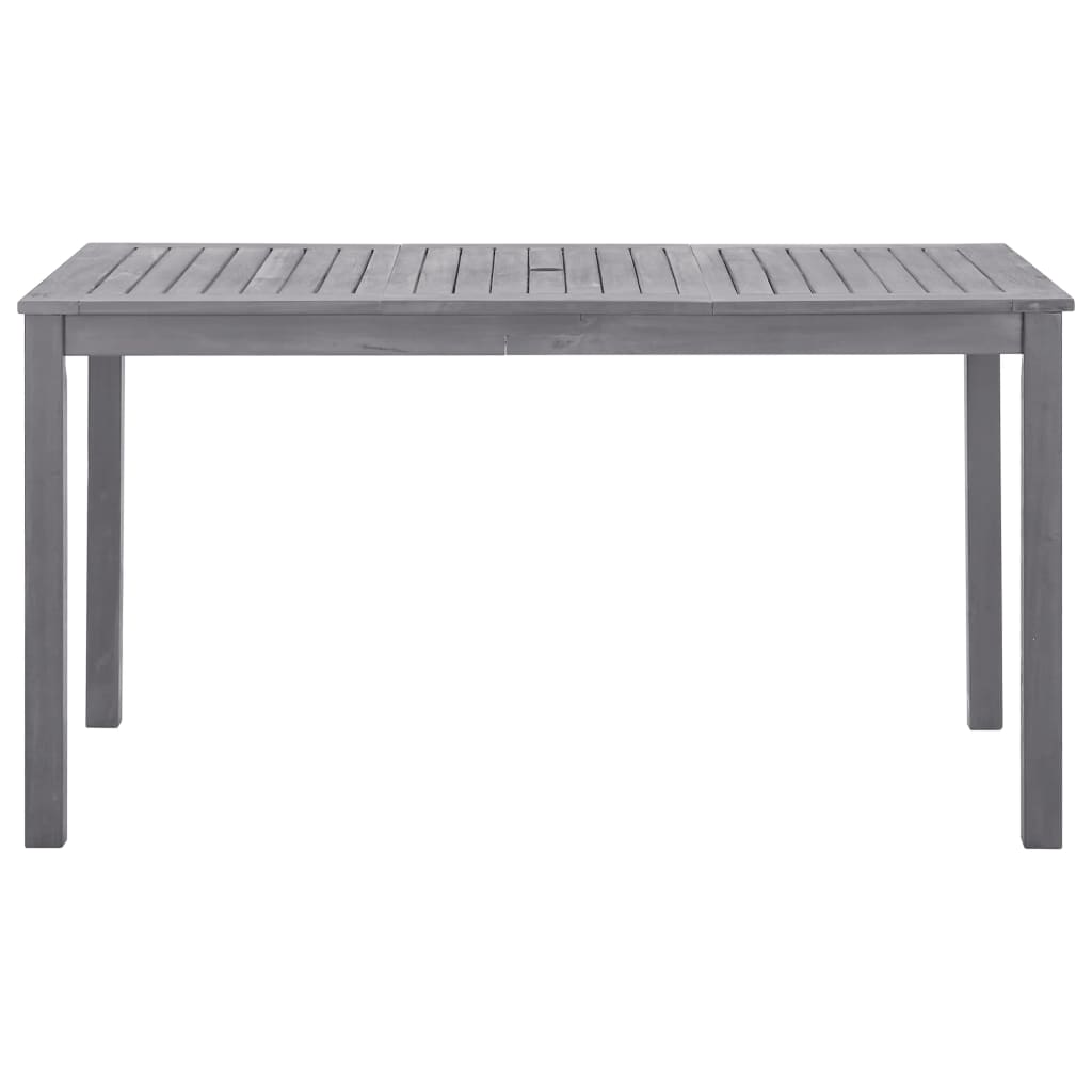 vidaXL Τραπέζι Κήπου Γκρι Πατίνα 140x80x74 εκ. από Μασίφ Ξύλο Ακακίας