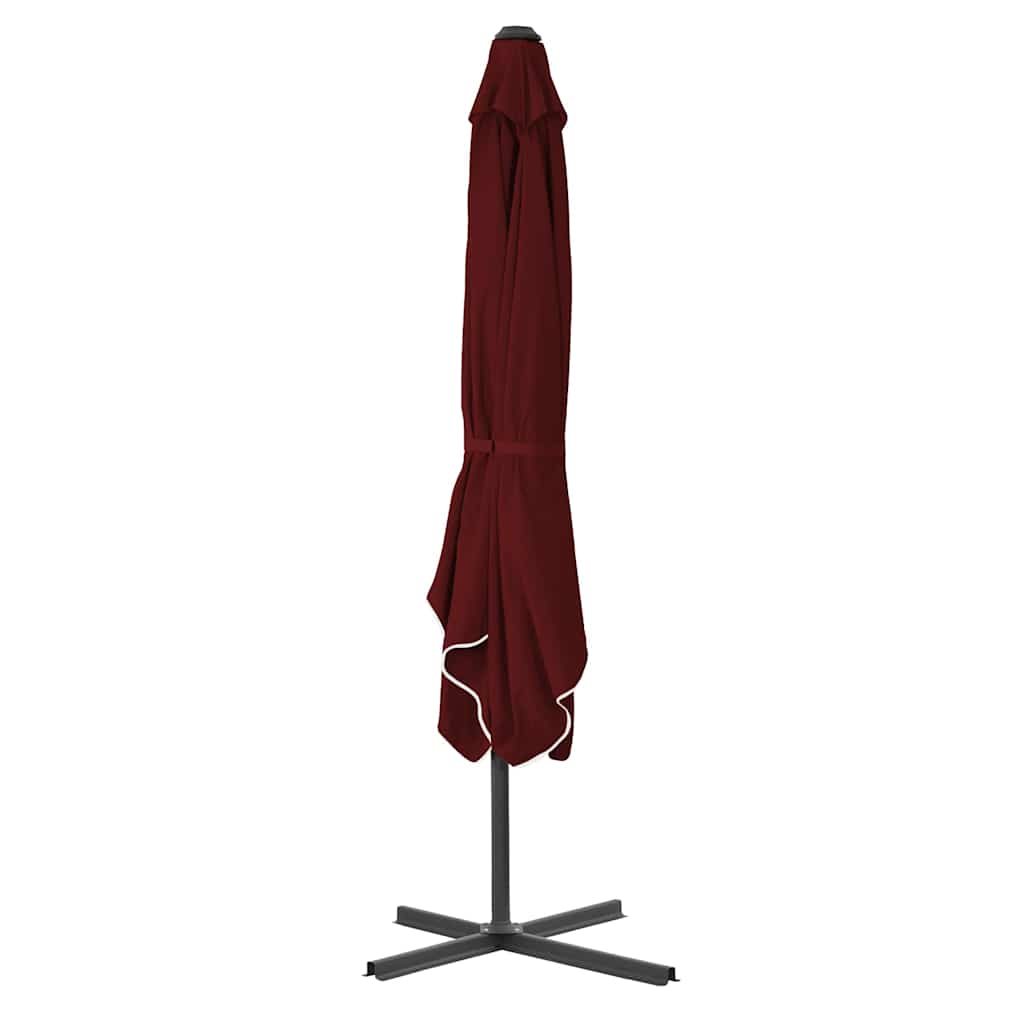 vidaXL Ομπρέλα Κήπου Μπορντό 250x250x230 εκ. με Ατσάλινο Ιστό