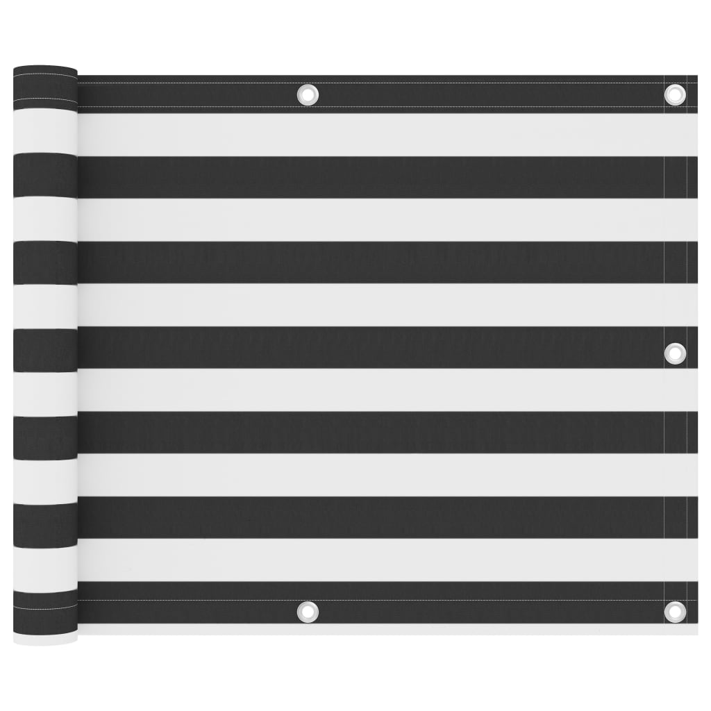 vidaXL Διαχωριστικό Βεράντας Ανθρακί/Λευκό 75 x 600 εκ. Ύφασμα Oxford