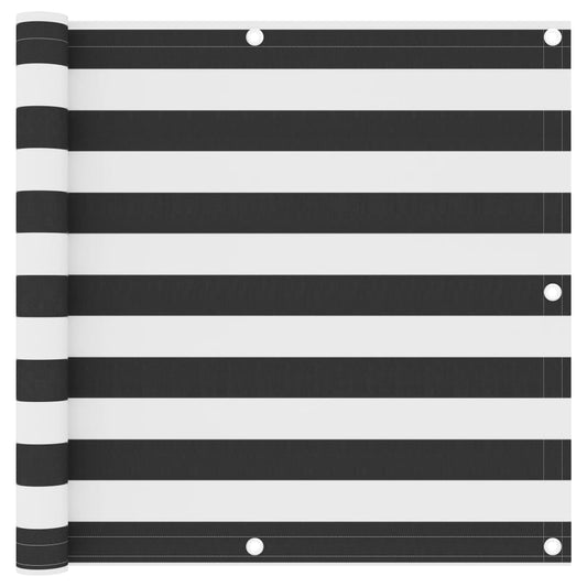 vidaXL Διαχωριστικό Βεράντας Ανθρακί/Λευκό 90 x 500 εκ. Ύφασμα Oxford