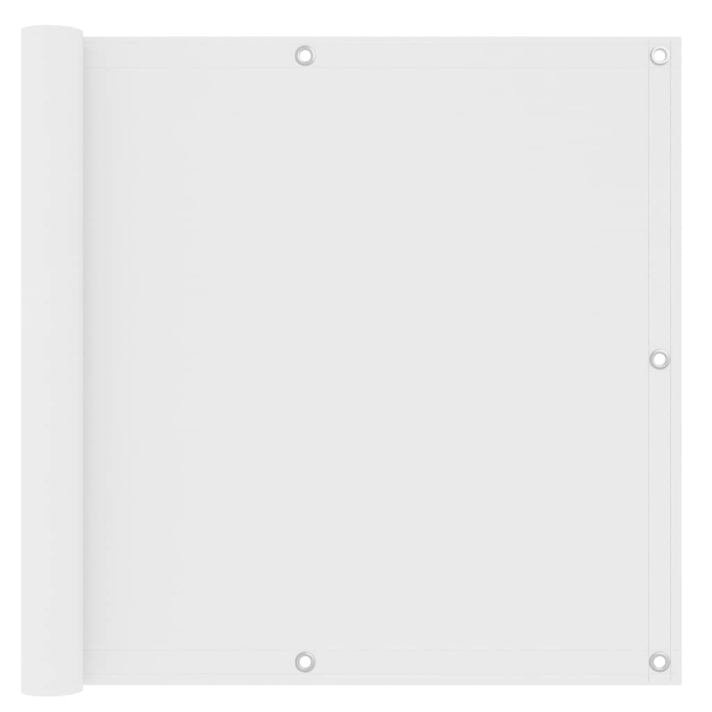 vidaXL Διαχωριστικό Βεράντας Λευκό 90 x 400 εκ. Ύφασμα Oxford