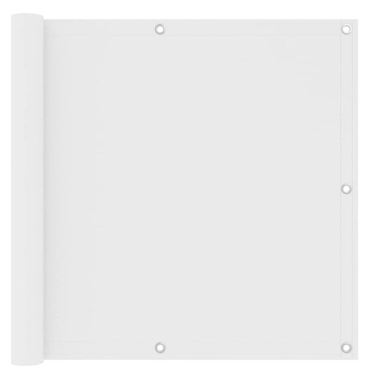 vidaXL Διαχωριστικό Βεράντας Λευκό 90 x 400 εκ. Ύφασμα Oxford