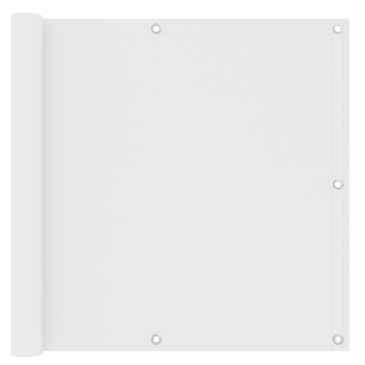 vidaXL Διαχωριστικό Βεράντας Λευκό 90 x 500 εκ. Ύφασμα Oxford