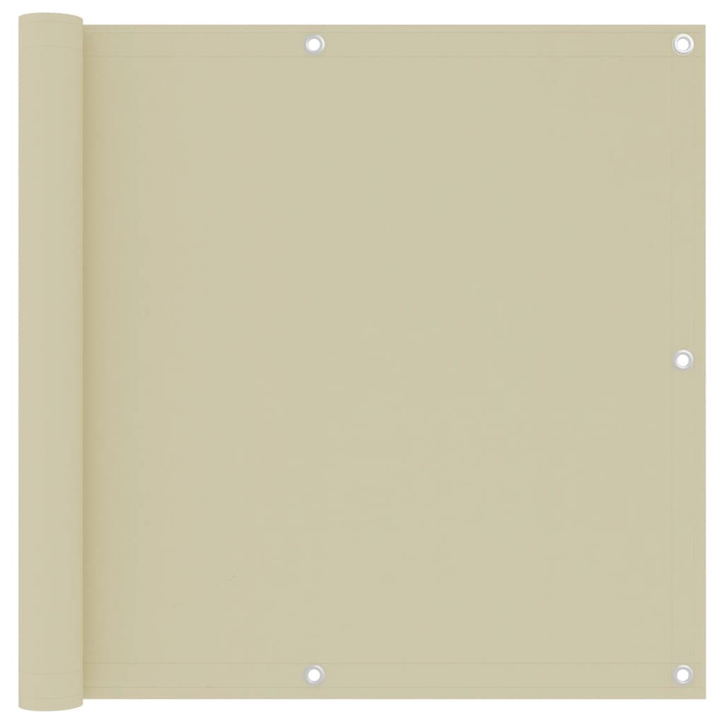 vidaXL Διαχωριστικό Βεράντας Κρεμ 90 x 300 εκ. Ύφασμα Oxford