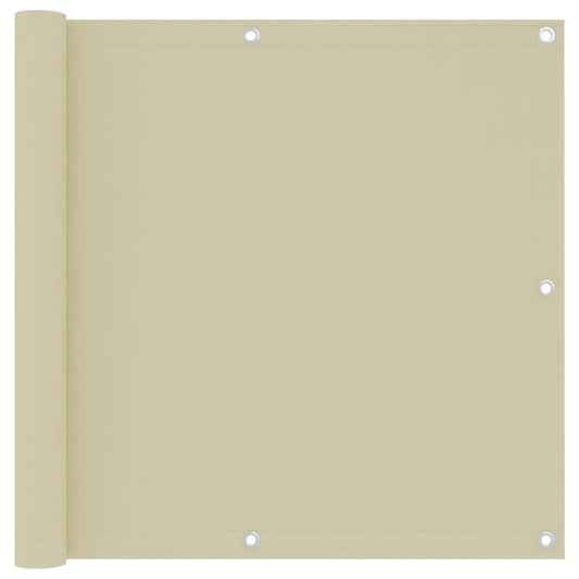 vidaXL Διαχωριστικό Βεράντας Κρεμ 90 x 300 εκ. Ύφασμα Oxford