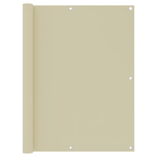 vidaXL Διαχωριστικό Βεράντας Κρεμ 120 x 400 εκ. Ύφασμα Oxford