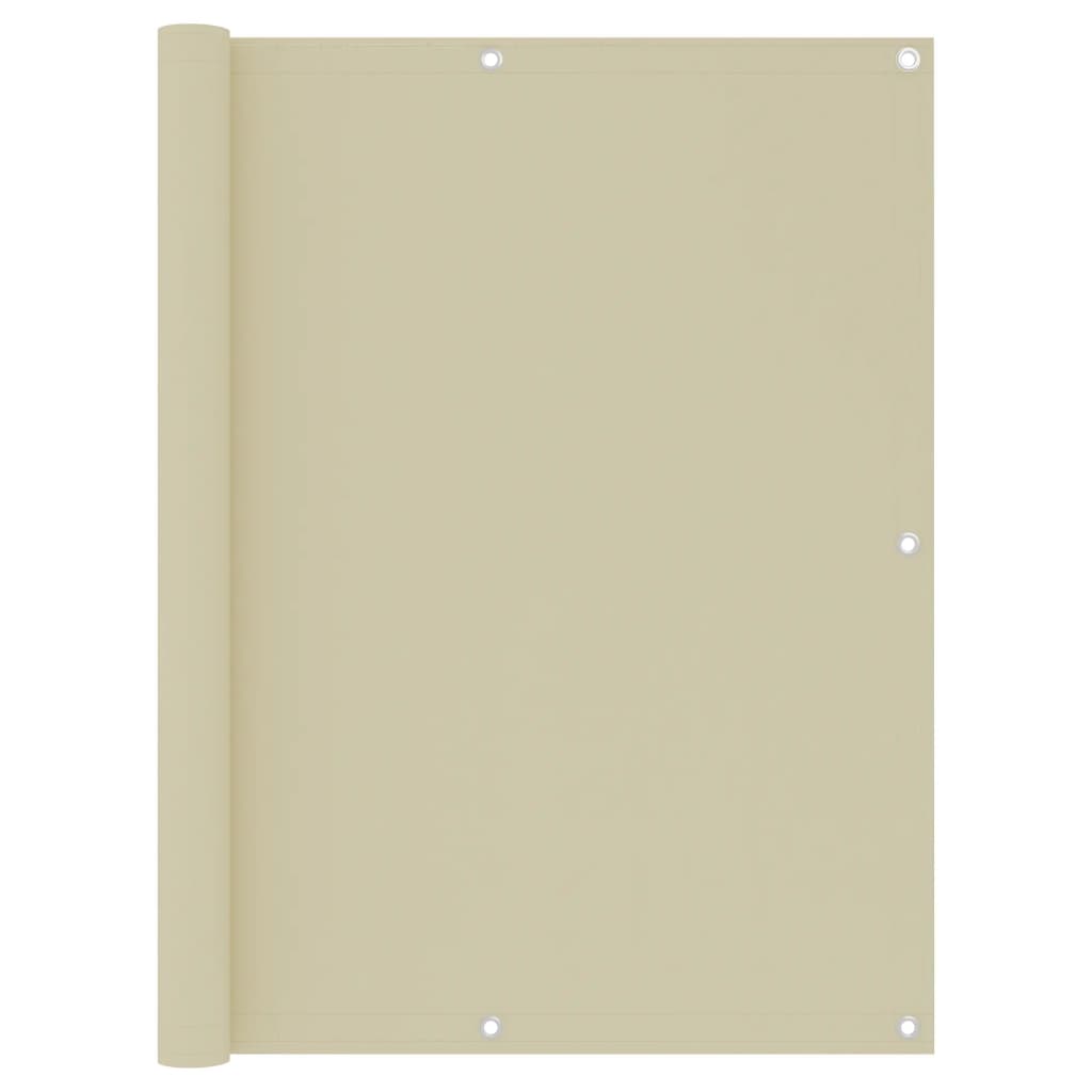 vidaXL Διαχωριστικό Βεράντας Κρεμ 120 x 600 εκ. Ύφασμα Oxford