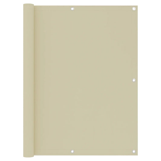 vidaXL Διαχωριστικό Βεράντας Κρεμ 120 x 600 εκ. Ύφασμα Oxford