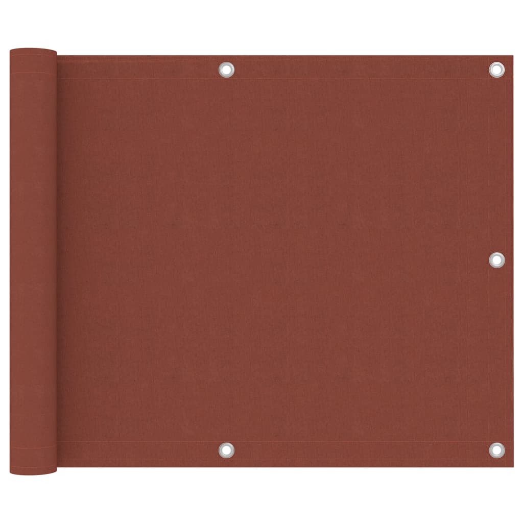 vidaXL Διαχωριστικό Βεράντας Τερακότα 75 x 500 εκ. Ύφασμα Oxford