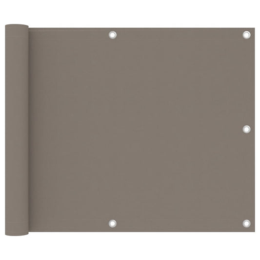 vidaXL Διαχωριστικό Βεράντας Taupe 75 x 500 εκ. Ύφασμα Oxford