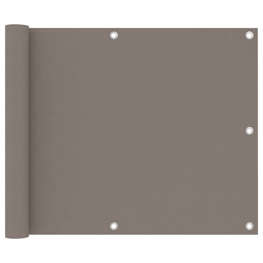 vidaXL Διαχωριστικό Βεράντας Taupe 75 x 600 εκ. Ύφασμα Oxford