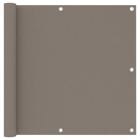 vidaXL Διαχωριστικό Βεράντας Taupe 90 x 600 εκ. Ύφασμα Oxford