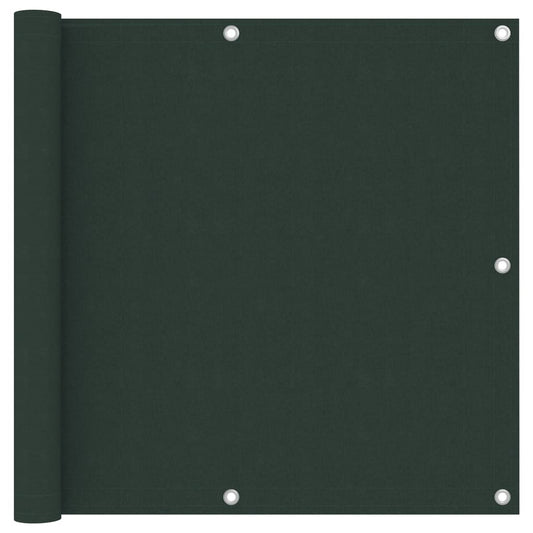 vidaXL Διαχωριστικό Βεράντας Σκούρο Πράσινο 90x300 εκ. Ύφασμα Oxford