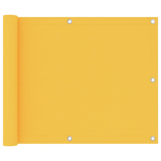 vidaXL Διαχωριστικό Βεράντας Κίτρινο 75 x 600 εκ. Ύφασμα Oxford