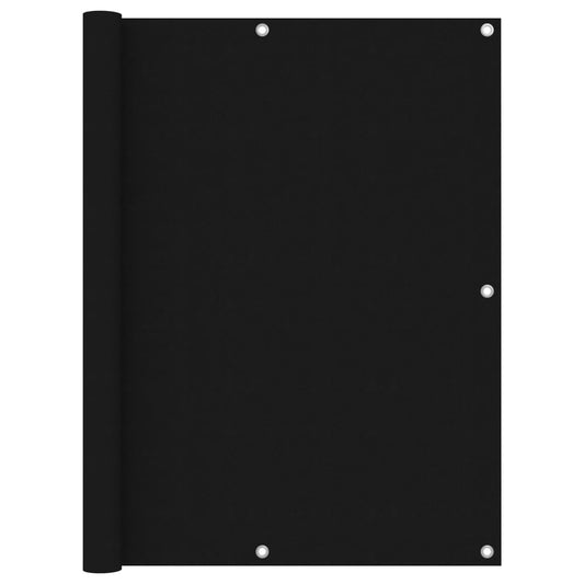 vidaXL Διαχωριστικό Βεράντας Μαύρο 120 x 600 εκ. Ύφασμα Oxford