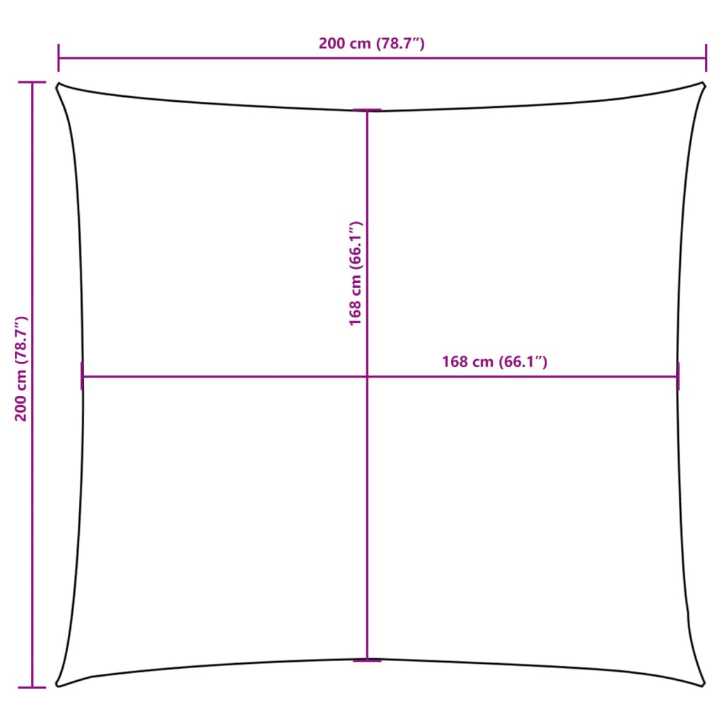 vidaXL Πανί Σκίασης Τετράγωνο Taupe 2 x 2 μ. από Ύφασμα Oxford