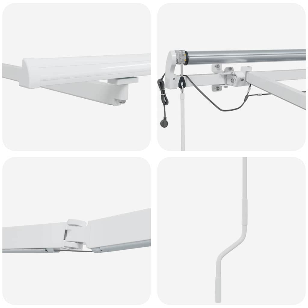 vidaXL Ηλεκτρικός Σκελετός Τέντας με LED και Αισθητήρα 3 x 2,5 m Λευκό