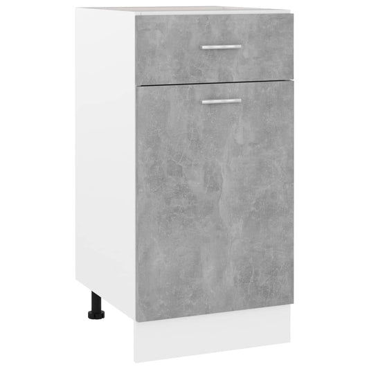 vidaXL Ντουλάπι με Συρτάρι Γκρι Σκυροδέματος 40x46x81,5 εκ Επεξ. Ξύλο