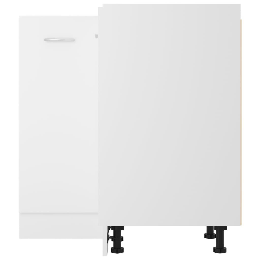 vidaXL Ντουλάπι Δαπέδου Γωνιακό Lyon Λευκό 75,5x75,5x81,5εκ.
