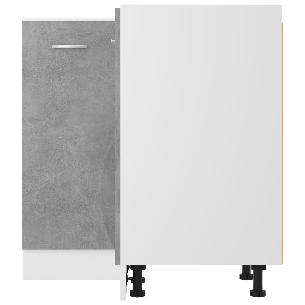 vidaXL Ντουλάπι Δαπέδου Γωνιακό Lyon Γκρι Σκυροδέματος
