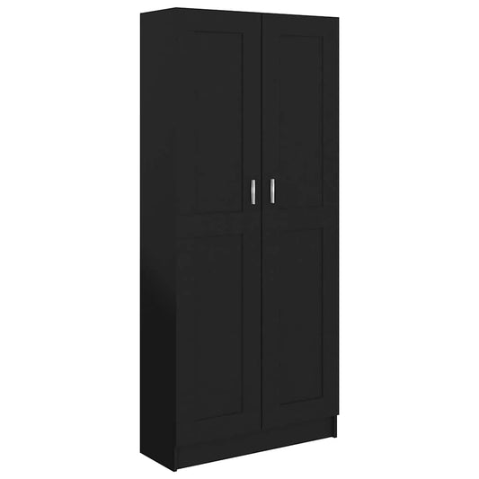 vidaXL Βιβλιοθήκη Μαύρη 82,5 x 30,5 x 185,5 εκ. Επεξ. Ξύλο