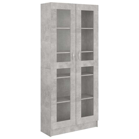 vidaXL Βιτρίνα Γκρι του Σκυροδέματος 82,5x30,5x185,5 εκ. Επεξ. Ξύλο